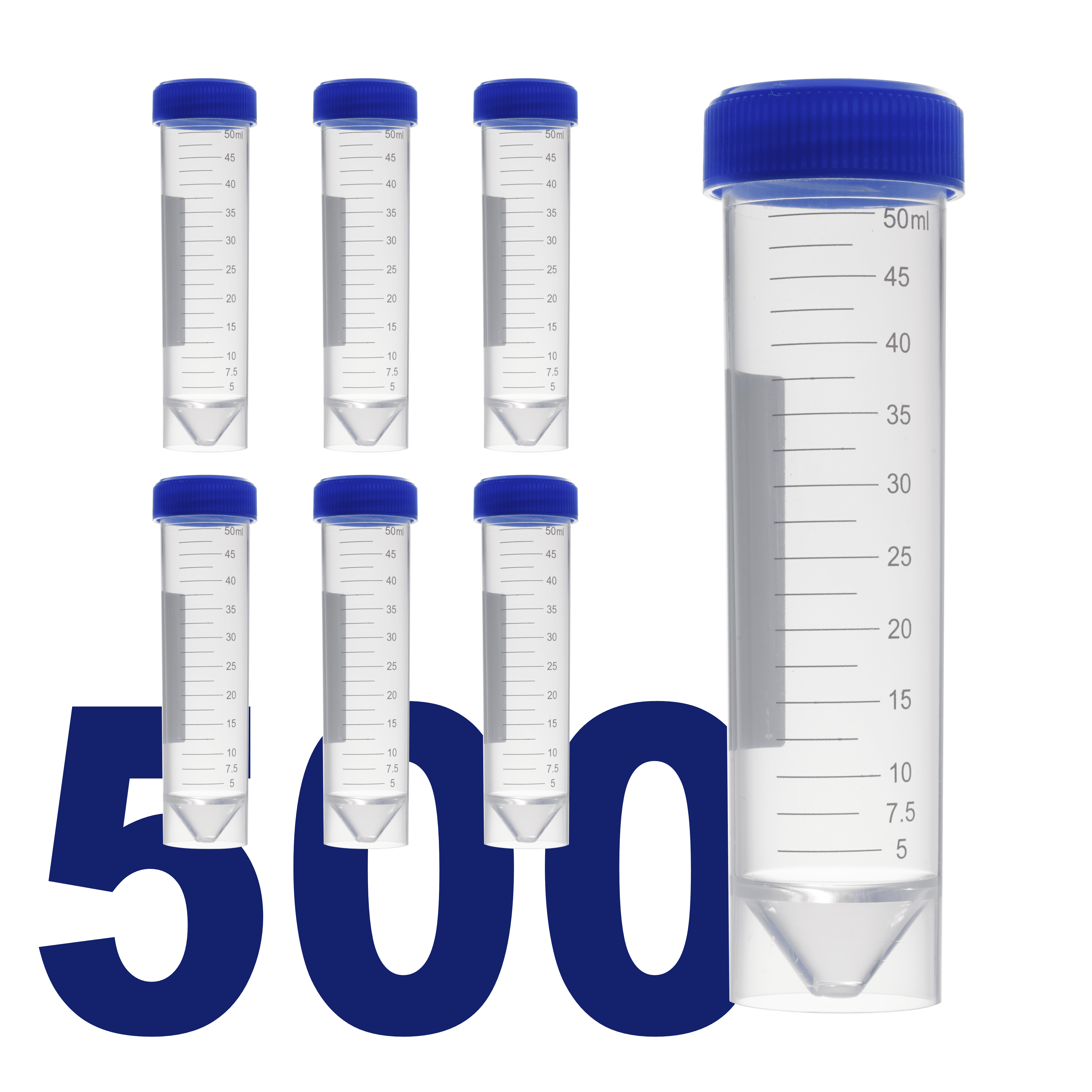 Kashi Scientific 50mL Self Standing Centrifuge Tubes with Screw Cap Lid ...