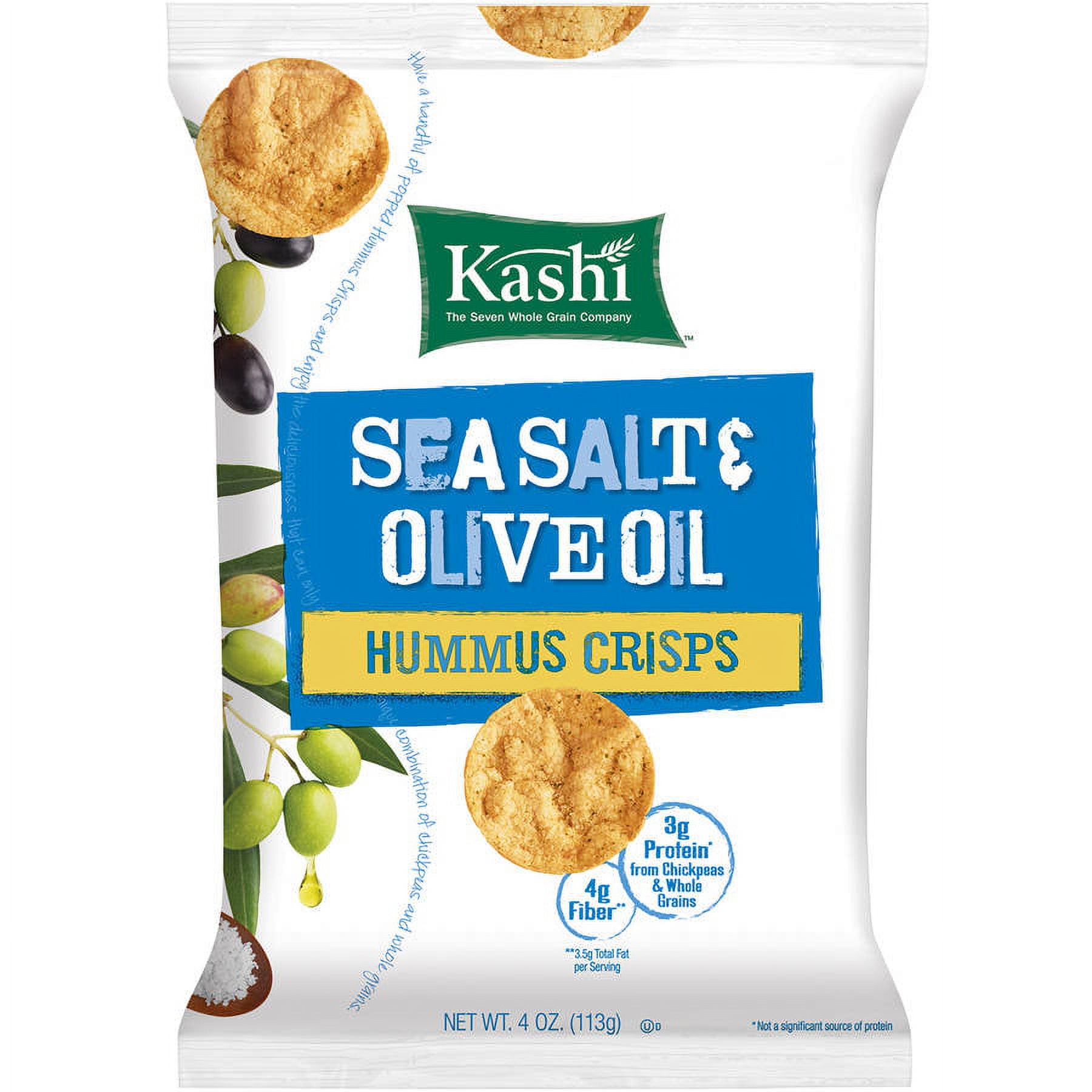 Kashi Sea Salt & Olive Oil Hummus Crisps, 4 Oz.