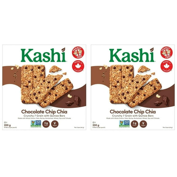 Kashi Seven Grain Chocolate Chip Chia with Quinoa Bars, 210g (2 Pack)