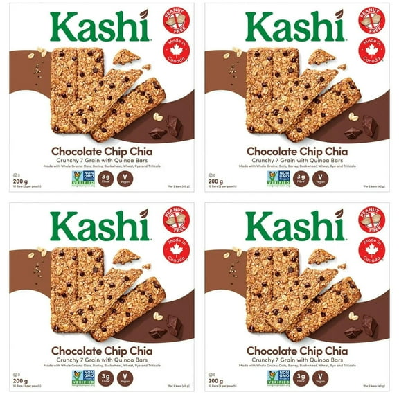 Kashi Seven Grain Chocolate Chip Chia with Quinoa Bars, 210g (4 Pack)