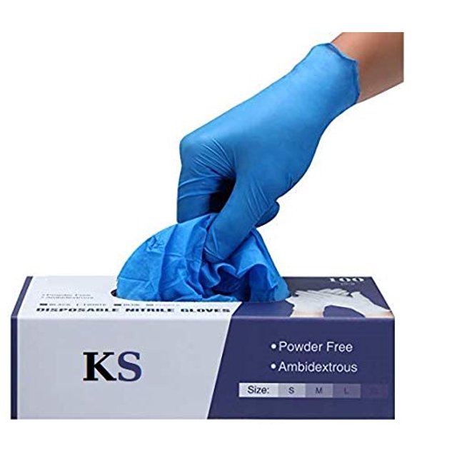 Kashi Surgicals Powder Free Nitrile Hand Gloves (Pack Of 50) Medium