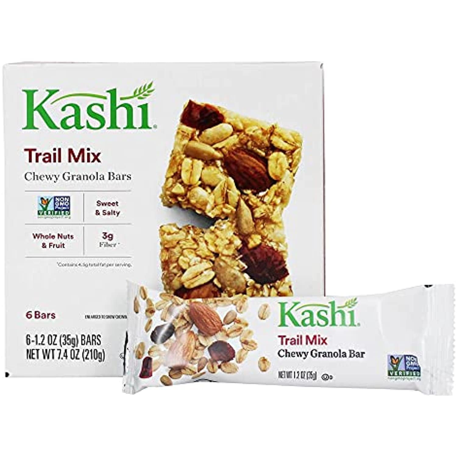 Kashi Tlc Chewy Granola Bar, Trail Mix, 7.4Ounce Packages (2Pack