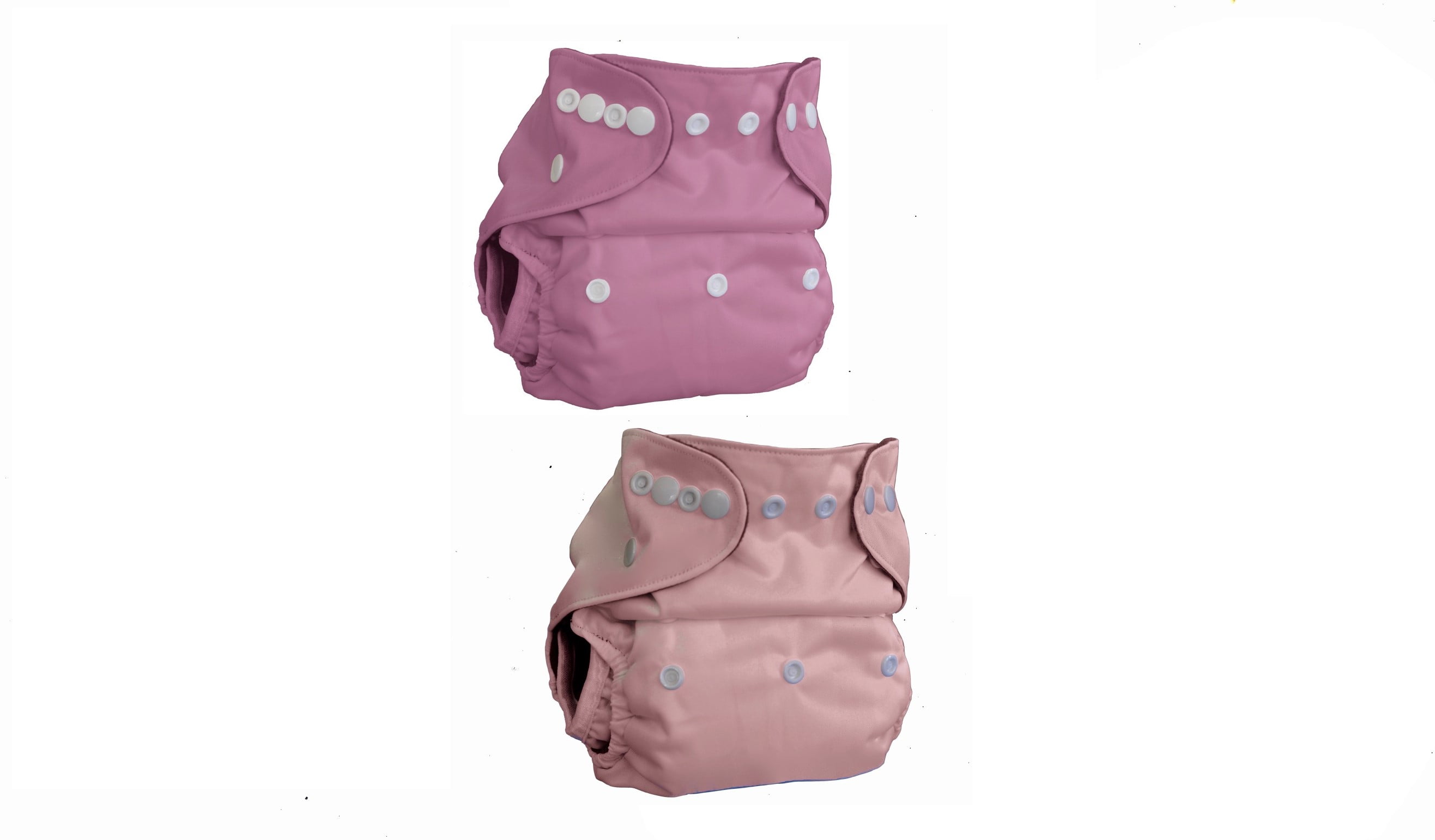 Kashmir Baby Charcoal Bamboo One Size Pocket Cloth Diapers 2 Pack. Snap Closure. “Princess”