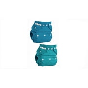 Kashmir Baby Charcoal Bamboo One Size Pocket Cloth Diapers 2 Pack. Snap Closure. “Sandcastles”