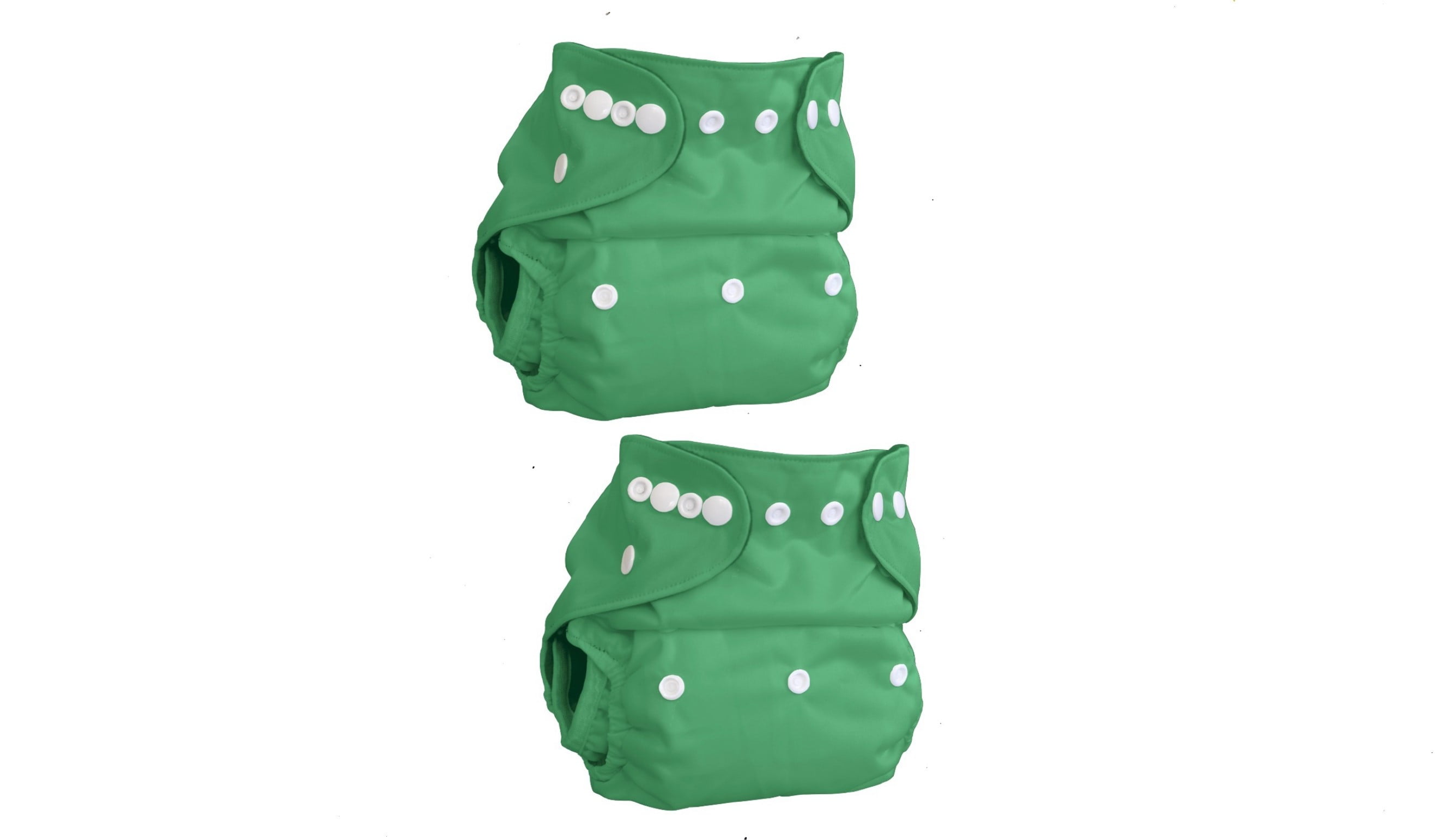 Kashmir Baby Charcoal Bamboo One Size Pocket Cloth Diapers 2 Pack. Snap Closure. “Sweet Pea”