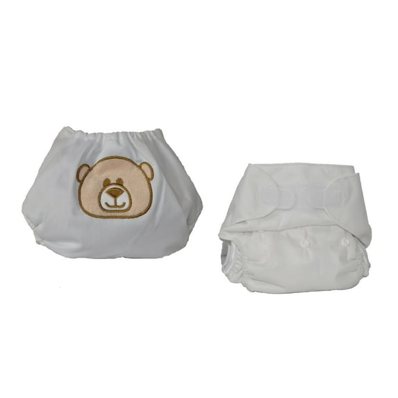 Kashmir Baby One Size Pocket Cloth Diapers (2 Pack) Velcro Closure “Cuddle-Bug“