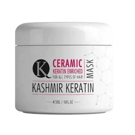 Kashmir Keratin Enriched Ceramic Mask For All Types of Hair Sulfate and Paraben Free (16 oz)