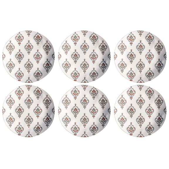 Kashmir NewWave Melamine Dinner Plate - Cream - 10.5" - Set of 6