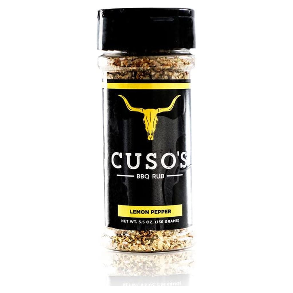 Cuso Cuts Lemon Pepper HMF23 Seasoning BBQ Rub - Lemon Pepper Powder Chicken Wing Rub - Chicken Seasonings, Spices for Grill, Marinade & Smoking - 1 Count