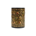 thumbnail image 1 of Kashmiri Papier-Mâché Pen Holder – Black with Hand-Painted Golden & Red Chinar Leaves | Handcrafted Desk Organizer for Home & Office Decor, 1 of 1