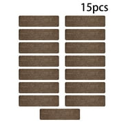 Kaskawise 8" X 30" (15 in Pack) Nonslip Carpet Stair Treads Non-Skid Safety Rug Slip Resistant Indoor Runner for Kids Elders & Pets with Reusable Adhesive - Bro