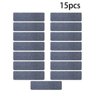 Kaskawise 8" X 30" (15 in Pack) Nonslip Carpet Stair Treads Non-Skid Safety Rug Slip Resistant Indoor Runner for Kids Elders & Pets with Reusable Adhesive - Grey - Non Slip Stair Treads Indoor