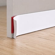 Kaskawise Vinyl Wall Base Baseboard Molding Trim 4" Flexible Self Adhesive Rubber Wall Base Moulding Trim Peel and Stick Design, 4 Inch x 20 Feet, White
