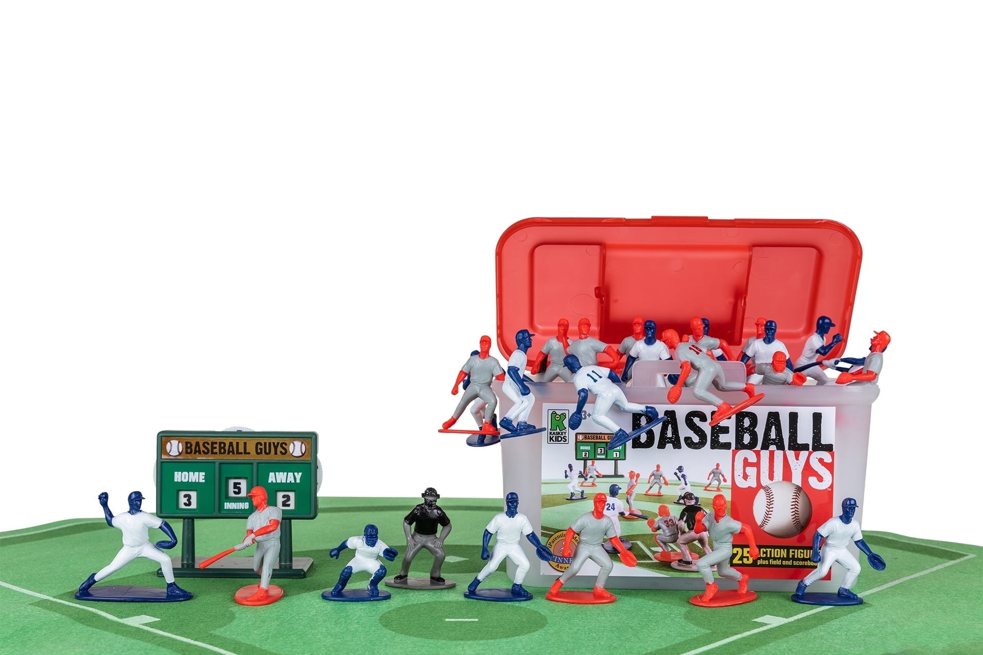 Kaskey Kids Baseball Guys Action Figures Red/Blue vs Blue/White Inspire a Love of Football and Creative Play in Kids 3+ (30 pieces)
