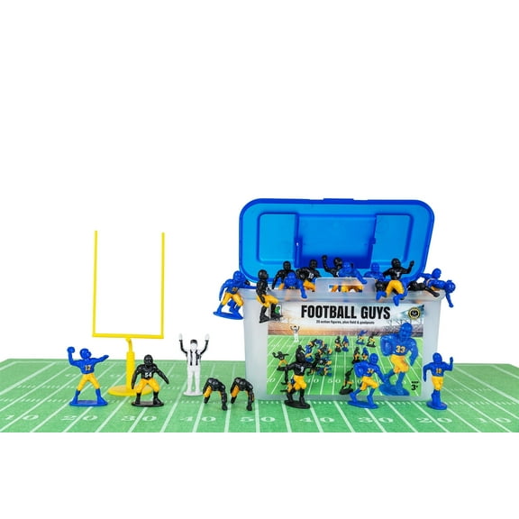 Kaskey Kids Football Guys – Blue/Gold vs Black/Gold Inspire a Love of Football and Creative Play in Kids 3+ (30 pieces)