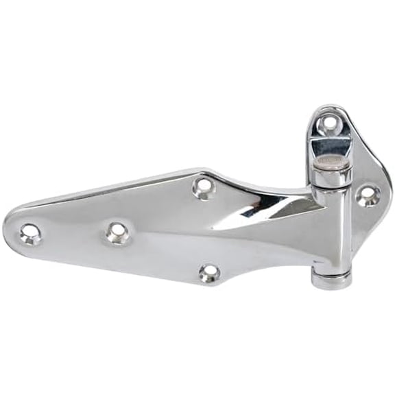 Kason 7/8-1070 Reversible Surfacemount Narrow Flange Hinge Chrome Finish for Restaurant Equipment (5/8" Offset)