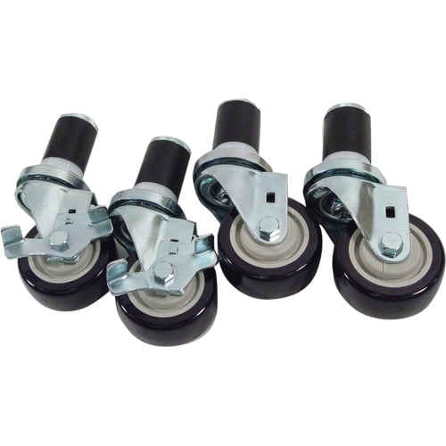 Mavrik 1 5/8 in Expanding Stem Caster Set of 4 with 3 in Wheels