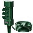 thumbnail image 1 of Kasonic Outdoor Power Stake, Double Sided 6-Outlet With Covers Weatherproof Safety Flip 9 ft Extension Cord Power Overload Protection Green, 1 of 7