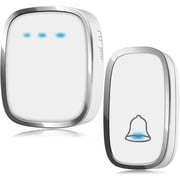 Kasonic Wireless Doorbell Plug-Play Waterproof Bell Operating Range Up To 1000 Feet, Adjustable Volume, Quality Sound And LED Flash Indicator