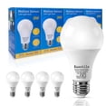 thumbnail image 1 of Kasotile Dusk to Dawn Light Bulbs Outdoor 80 Watt Equivalent, Motion Sensing LED Light Bulb, 9W Cold White 6000K, 800Lumen, A19 E26 Bulbs,4pack., 1 of 1