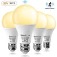 thumbnail image 1 of Kasotile Motion Sensor Light Bulbs, 12W (100Watt Equivalent),Wram White 1000LM Dusk to Dawn Outdoor LED Bulb for Indoor and Outdoor Lighting 4Pack, 1 of 9