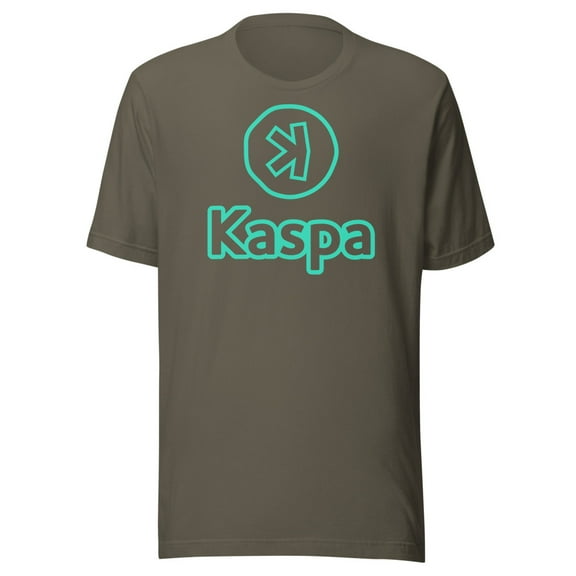 Kaspa Crypto Shirt Kaspa Merch Kaspa Gift Shirt Kaspa Miner Tshirt Kaspa Mining Shirt Kaspa Tshirt Kaspa Crypto Merch Shirt (Army, S)