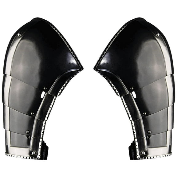 Kaspar Blackened Spaulders Shoulder Guard Sca LARP Armour