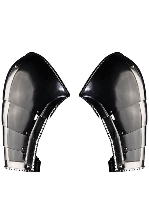 Kaspar Blackened Spaulders Shoulder Guard Sca LARP Armour