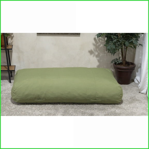 Kasper 6'x3' Rectangle Lazy Sofa Bean Bag Chair | Green | Waterproof Fabric