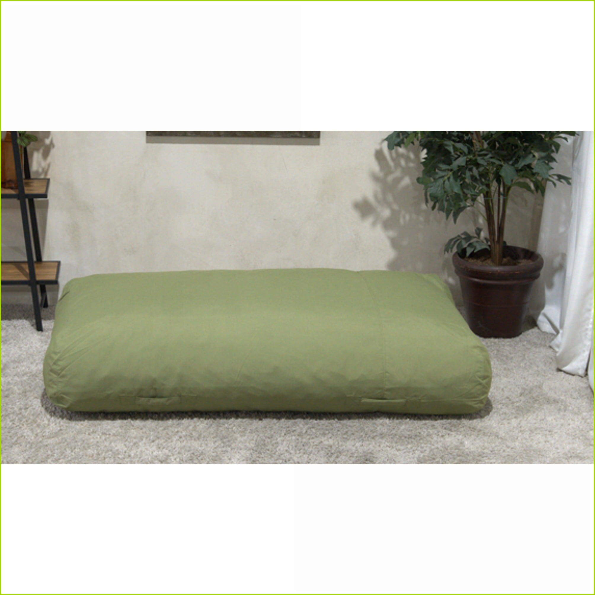Kasper 6'x3' Water Resistant Rectangle Bean Bag Chair for Adults | Green | Waterproof Fabric