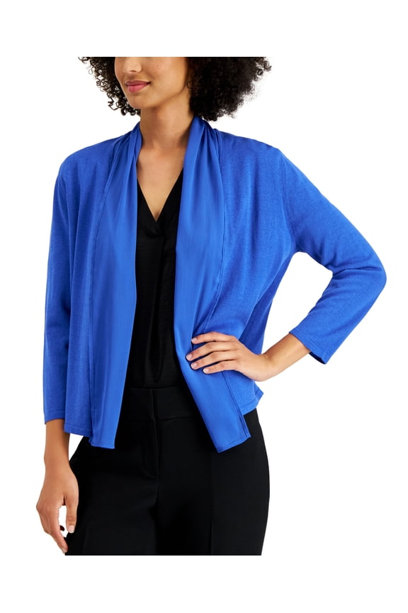Chiffon Front Cardigan Cornflower S