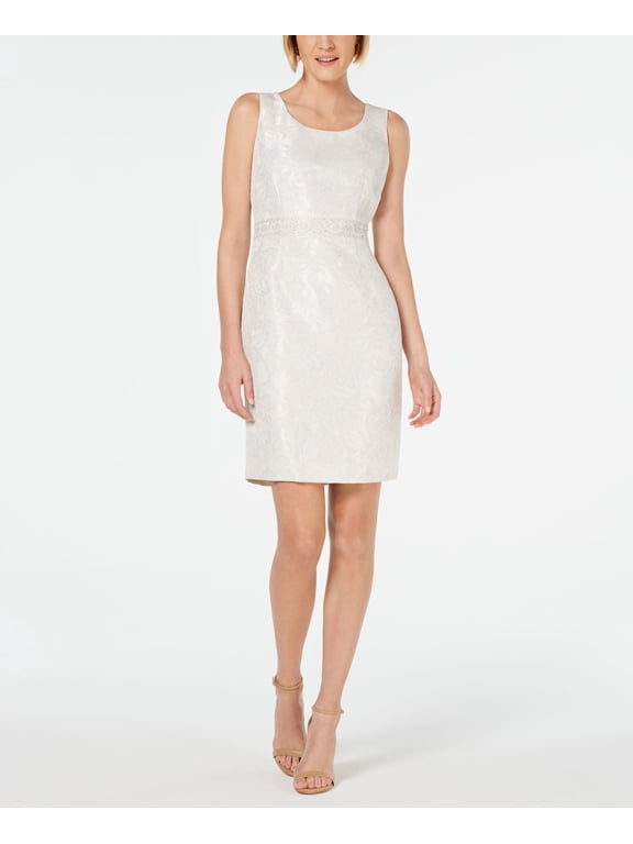 Petite Jacquard Sheath Dress Sand Castle 16P