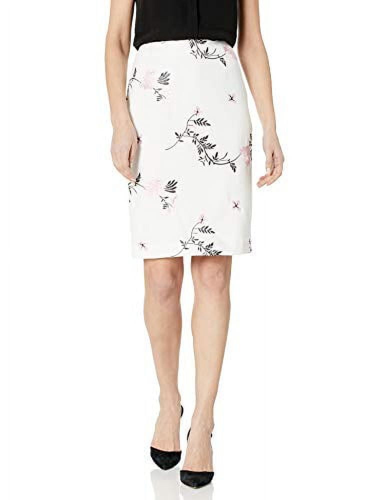 Floral scuba cheap pencil skirt