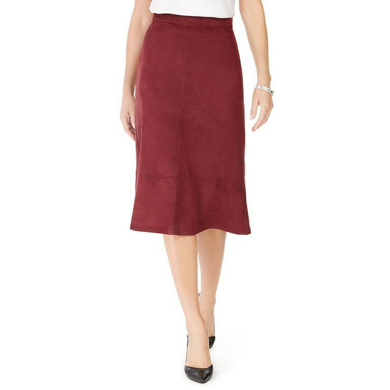 Kasper faux suede on sale skirt