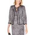 thumbnail image 1 of Kasper Women's Leopard Print Open Front Jacket Gray Size 8, 1 of 2