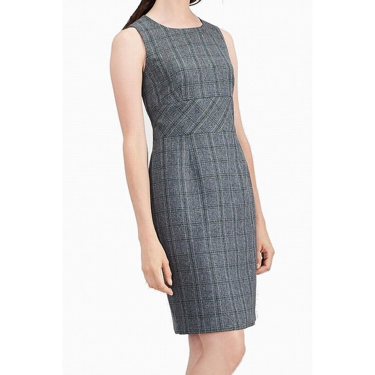 Kasper Women's Plaid Sheath Dress (4, Fir Green Multi)
