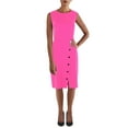 thumbnail image 1 of Kasper Womens Button Front Sheath Wear to Work Dress, 1 of 2