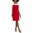 thumbnail image 1 of Kasper Womens Colorblock Midi Shift Dress, 1 of 4