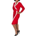 thumbnail image 1 of Kasper Colorblocked Cap-Sleeve Faux-Wrap Dress, 1 of 4