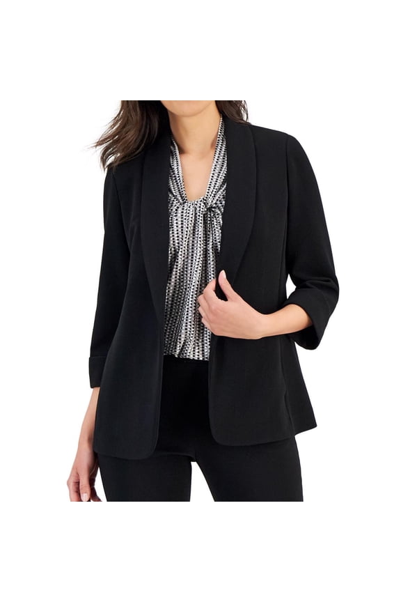 Womens Professional Blazer Jacket, Black, Small