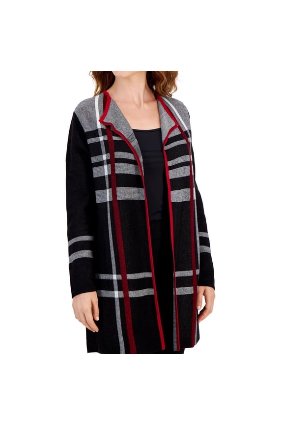 Womens Edge to Edge Cardigan Sweater, Black, X-Small