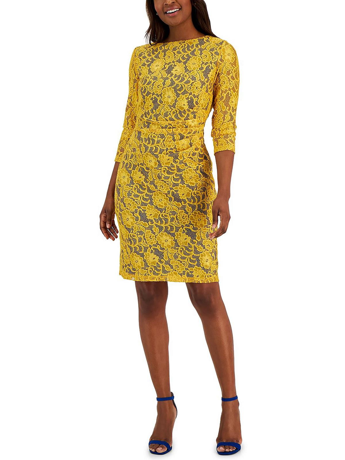 kasper lace sheath dress Kasper Laurissa Womens Lace Sheath Dress, Kasper Gold/blue