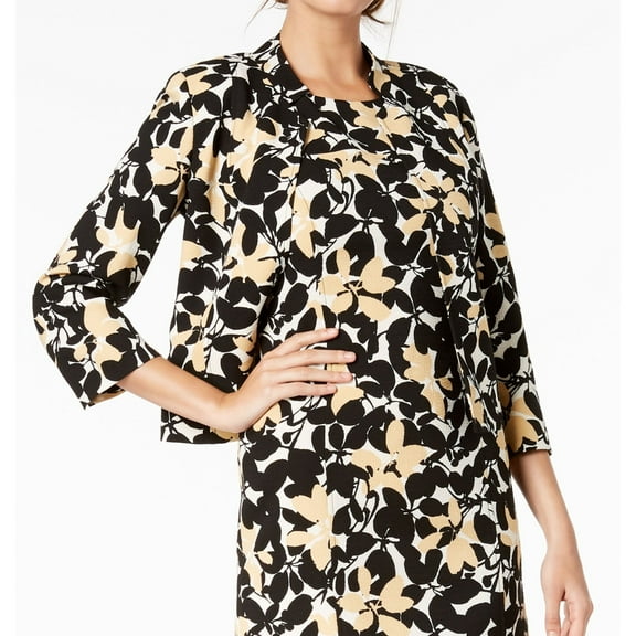 Kasper Womens Open-Front Blazer Jacket, Yellow, Petite, 10P