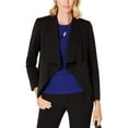 thumbnail image 1 of Kasper Womens Open Front Drapey Jacket Black 10, 1 of 2
