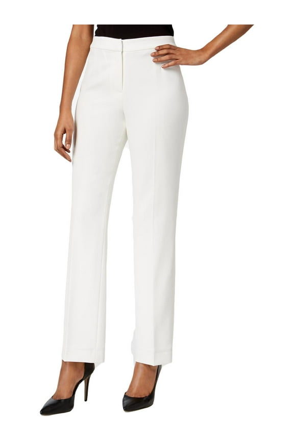 Women's Stretch Crepe Trouser Pant Color: Vanilla Ice Size: 18
