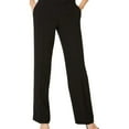 thumbnail image 1 of Kasper Womens Solid Casual Trouser Pants, Black, 18, 1 of 2