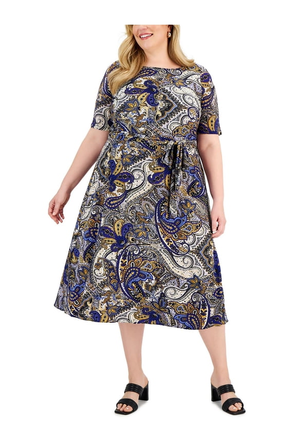 Womens Plus Printed Long Maxi Dress