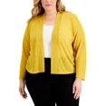 thumbnail image 1 of Kasper Womens Plus   Shawl Collar Open Front Cardigan Sweater, 1 of 2