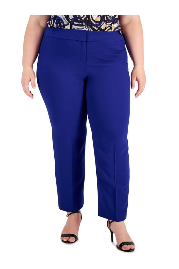 Womens Plus Slim Office Dress Pants