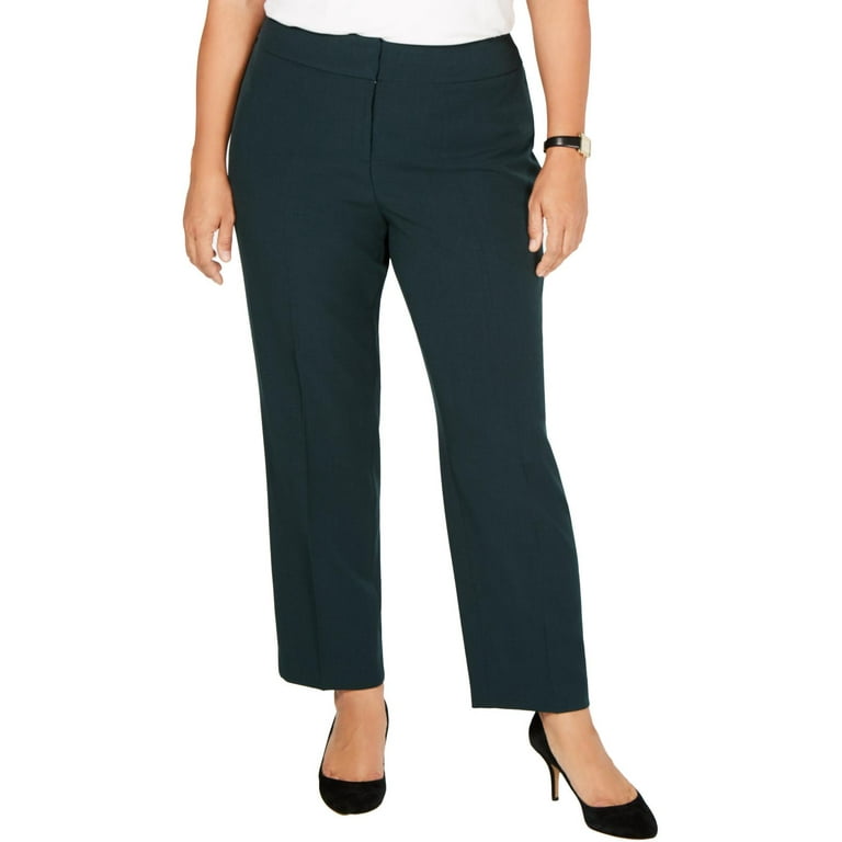 Kasper Womens Plus Straight Leg Crepe Pants Walmart